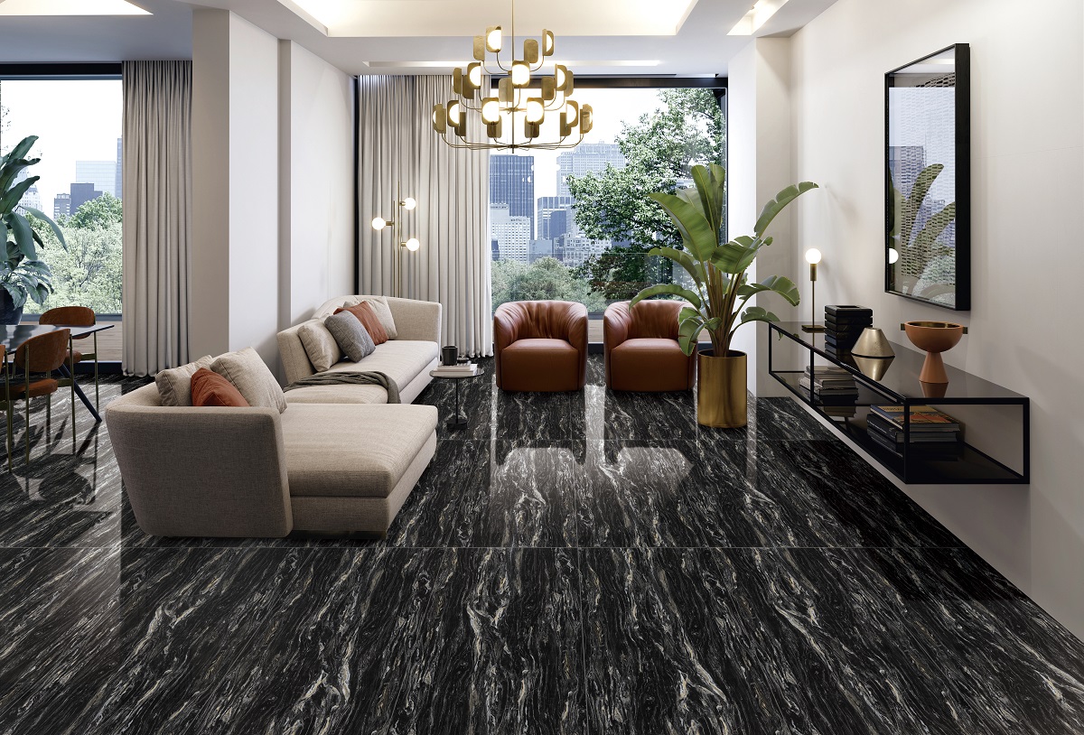 1200*600 အနက်ရောင် အကွက်ကြွေပြား